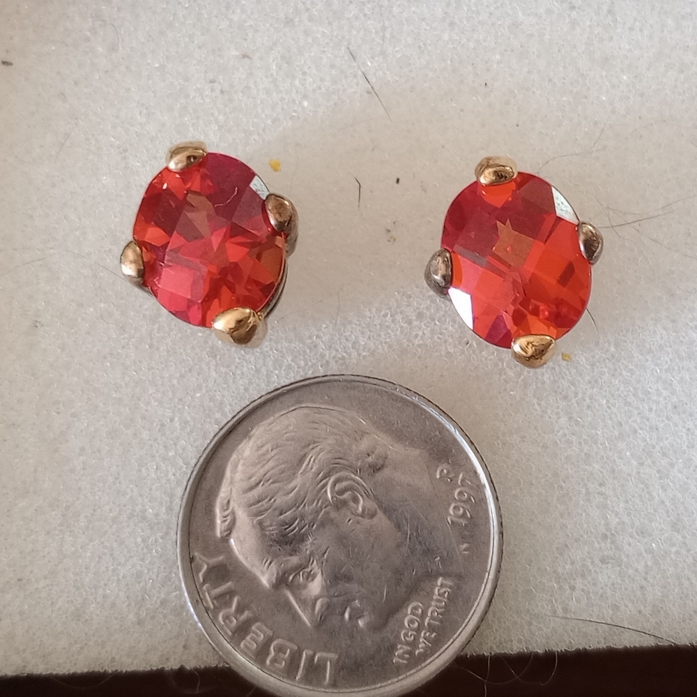 Simulated Paparasha earrings.